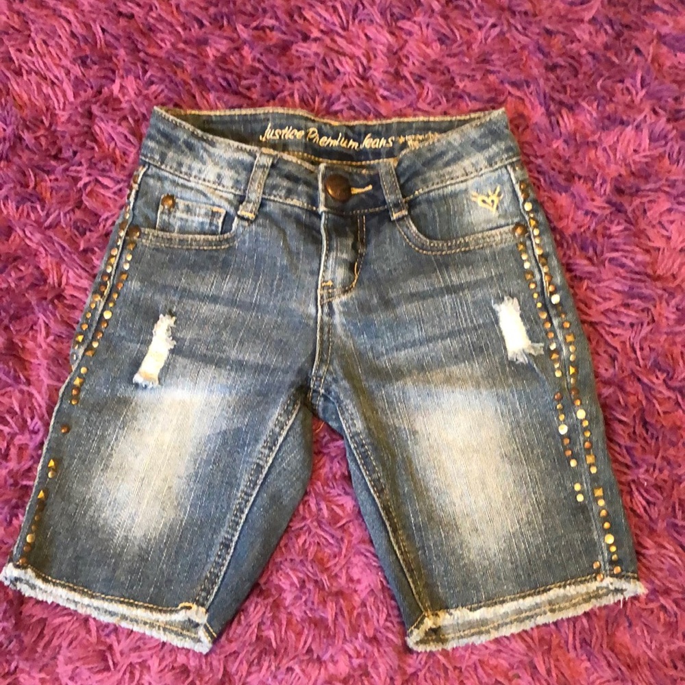 Distressed justice shorts